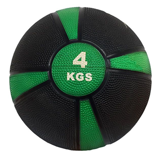 FTX-1212-4kg Медбол 4 кг, черный с зеленым